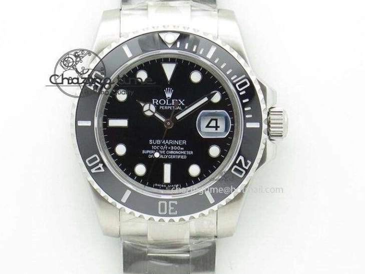 SH3135 Rehaut Black On Edition 16610 SS 1:1 Bracelet LN No Best JF Engraving Submariner 0331